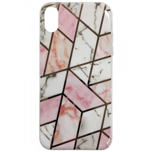 iPhone X/iPhone XS Image Case Pink Marbling